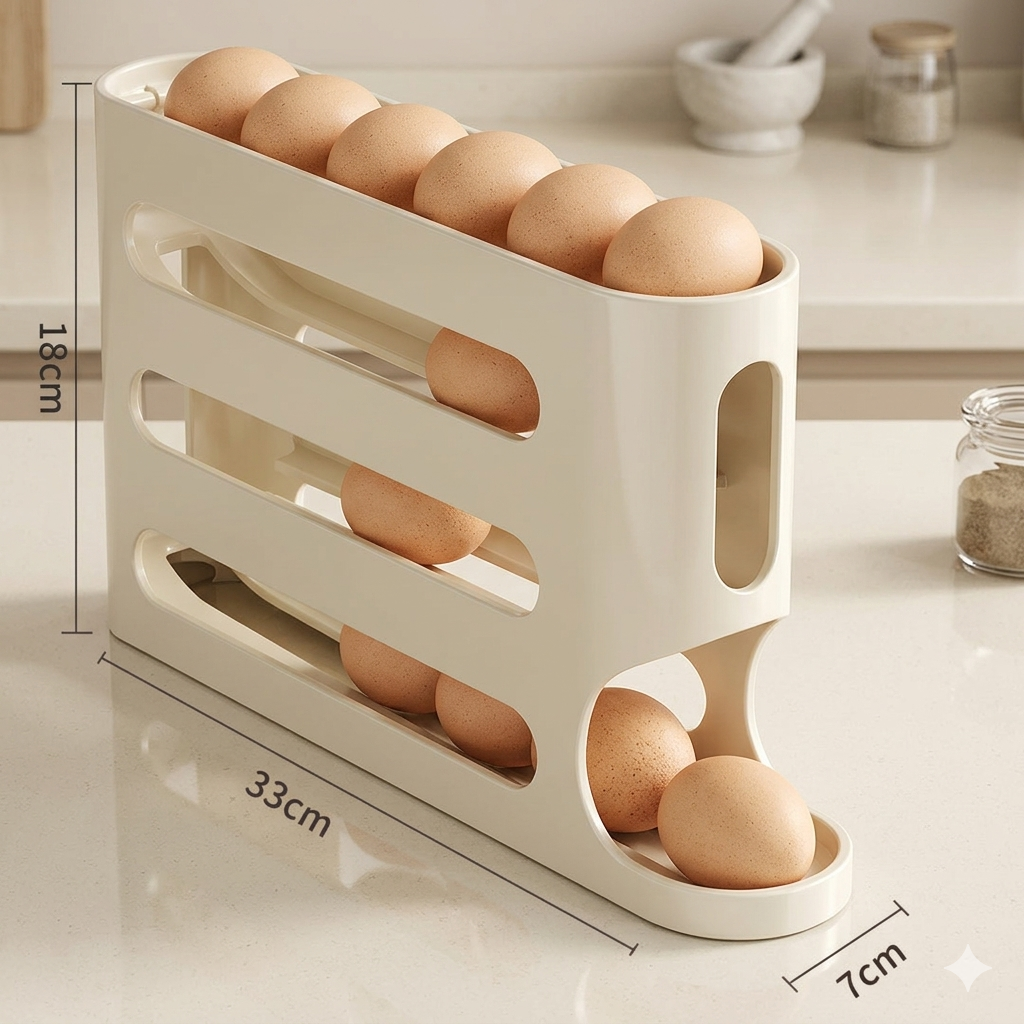 🔥 DISPENSADOR DE HUEVOS - ORGANIZACIÓN INTELIGENTE PARA TU COCINA